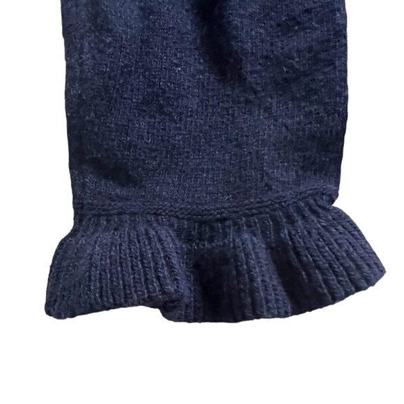Navy Blue Banana Republic Merino Wool/Cashmere Cardigan with Ruffle Sleeve - Picture 5 of 7